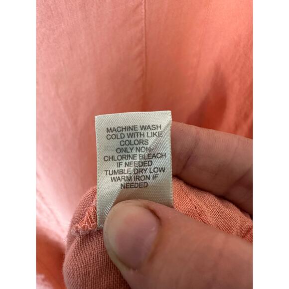 J Jill women’s dress fit & flare linen peach spring feminine natural tradMom￼ - Picture 6 of 11